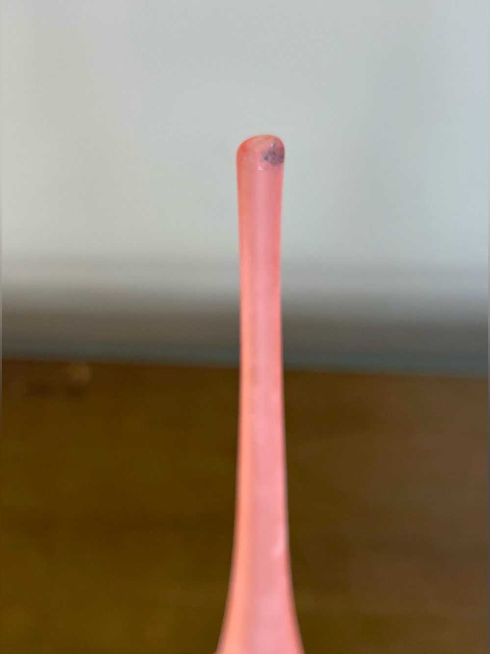 Vintage Christmas Tree Topper Blown Glass Finial Pink-Mica Glitter- WGermany MCM - Picture 16 of 16